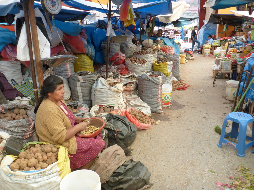 Papas en el mercado