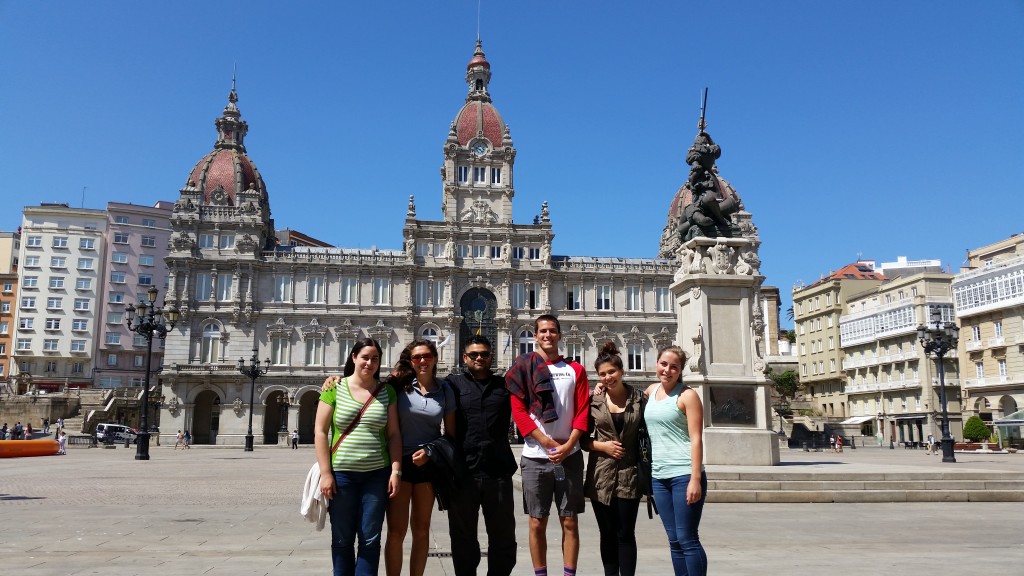 Taking class outside in Coruna!