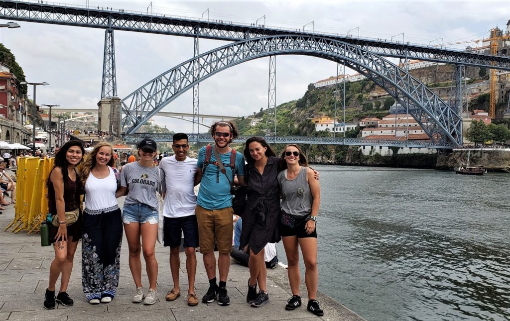Anna and the other students in Porto