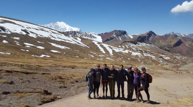 Linguistic Horizons Students hiking in Peru